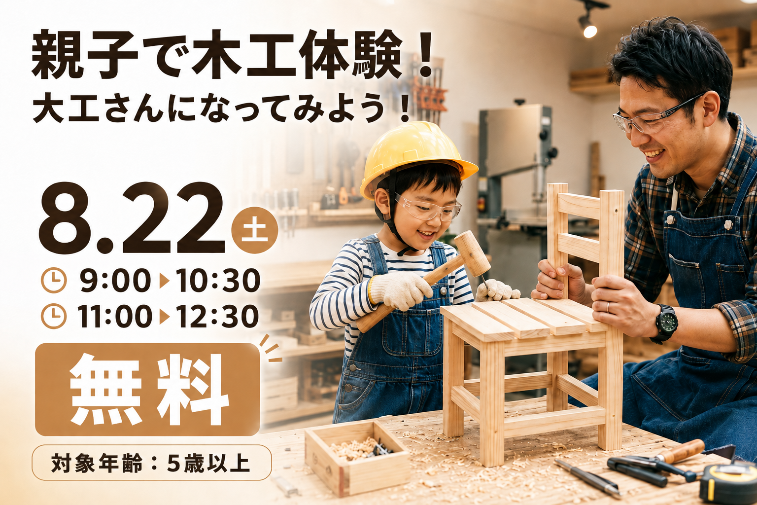 親子で木工体験＠静岡市